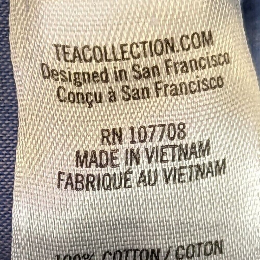 Tea Collection Dress Plaid Red Blue Short Sleeve Pockets Cotton Lined size 4 - Picture 10 of 13